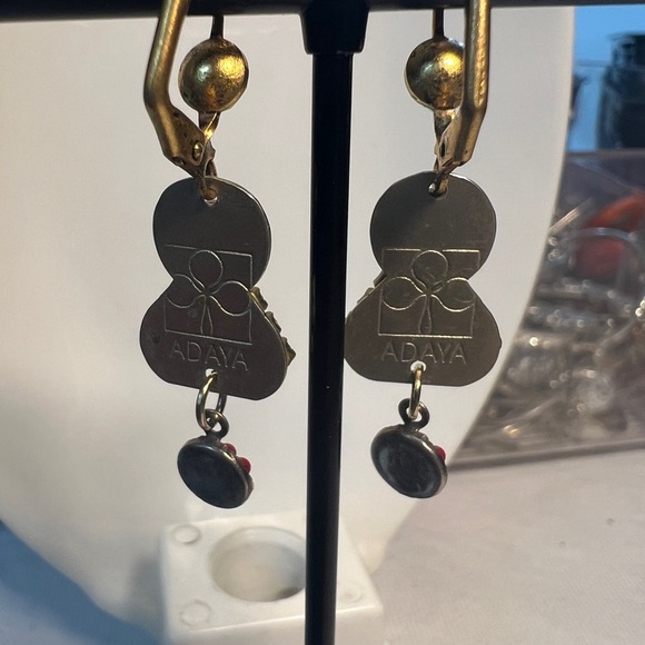 Adaya Earrings Vintage Signed - Picture 4 of 13